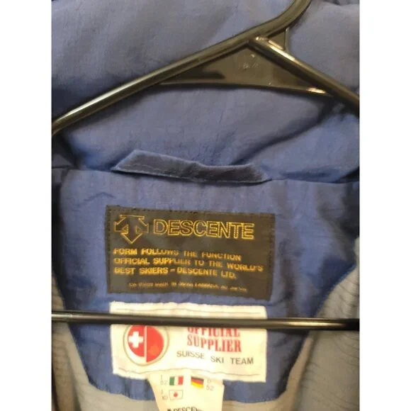 Descente Snowboarding Jacket Size L 1980s Blue/Gray Men’s VINTAGE RARE